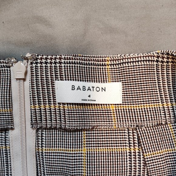 VGUC Aritzia Babaton Jethro Wrap Mini Skirt in Plaid - Sz 4 - Picture 4 of 6